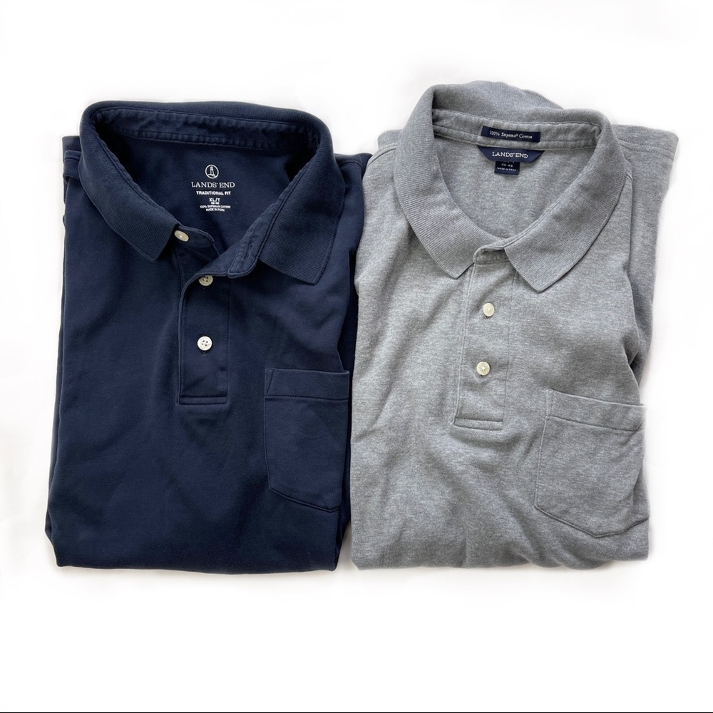 LAND’S END MENS POLO SHIRT TALL